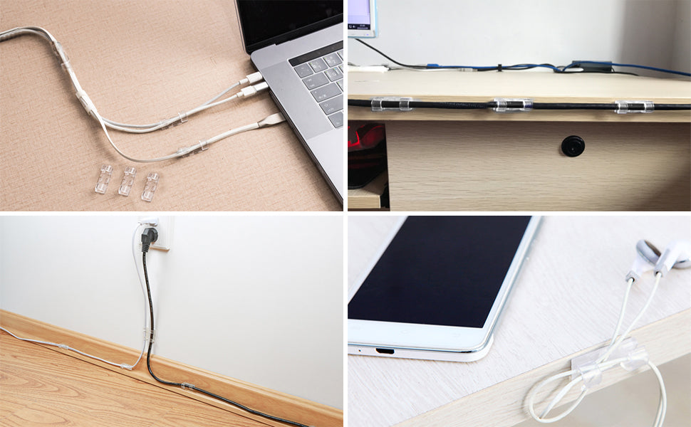 40 Pcs Smart Cable Organizer Desk