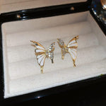 Load image into Gallery viewer, Luxury Niche Elegant Dual Tone Zircon Butterfly
